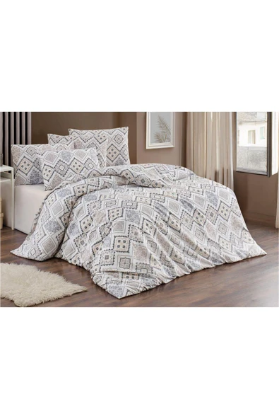 Lief Home Çift Kişilik Nevresim Takımı 200x220cm | 4 Yastık Kılıfı | Lastikli Çarşaflı 180x200+25 ürün görseli 1