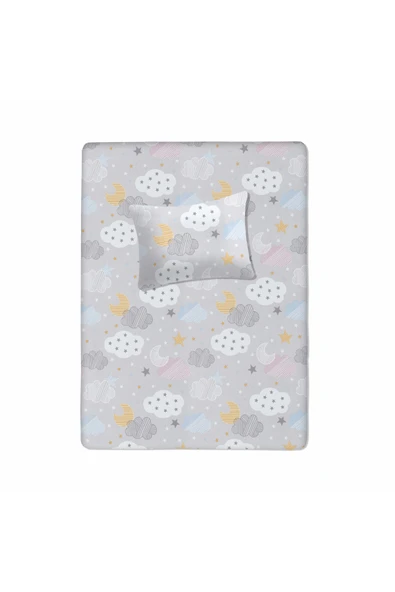 Lief Home %100 Pamuklu Bebek Lastikli Çarşaf 60x120+20 | Bebek Yastık Kılıfı 35x45 ürün görseli 1