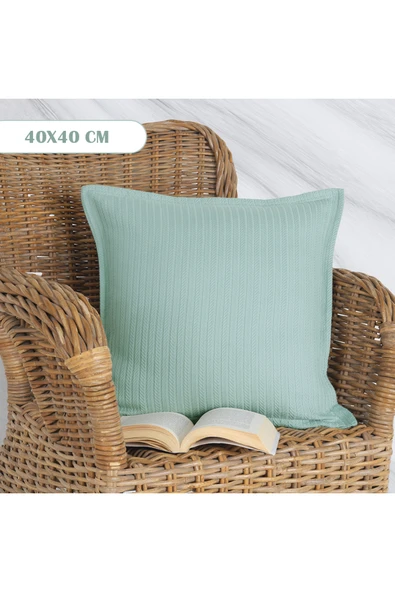 Lief Home Örgü Desenli Pike Yastık Kılıfı | 40x40 ( 1 Adet ) ürün görseli 1