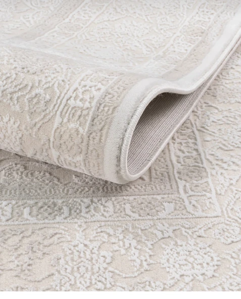 Elvey Home 7135 Krem Modern Desen Doğal Taban Koridor Mutfak Çocuk Oturma Odası Salon Halı Yolluk ürün görseli 1