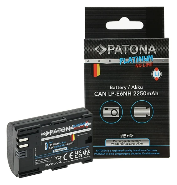 Patona Platinum Canon LP-E6NH USB-C Batarya ürün görseli 1