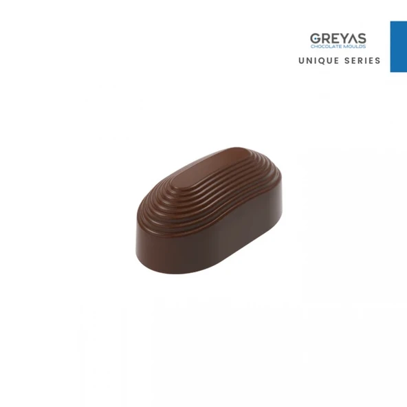 Polikarbon Oval Pralin Çikolata Kalıbı 12 gr | Cm-1138 ürün görseli 1