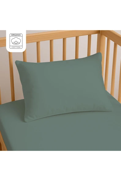 Lief Home %100 Pamuk Bebek Yastık Kılıfı 35x45 cm (2 Adet) – Doğal & Yumuşak - Adaçayı Yeşili ürün görseli 1