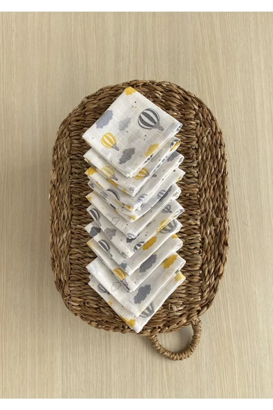 Lief Home Müslin Bebek Ağız Bezi ( 10 Adet ) ürün görseli 1