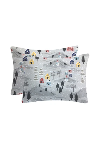 Lief Home Flanel  Pazen  Fermuarlı Bebek Yastık Kılıfı  35x45  2 Adet ürün görseli 1