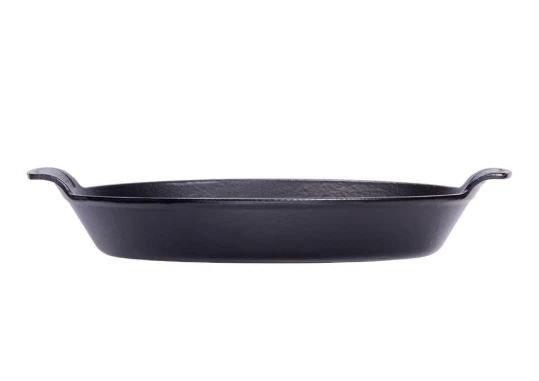 Sürel 23*17 cm Oval Düz Tabak Sahan Mat Siyah - Resim 4
