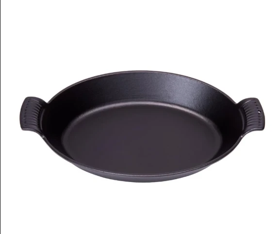 Sürel 23*17 cm Oval Düz Tabak Sahan Mat Siyah - Resim 2