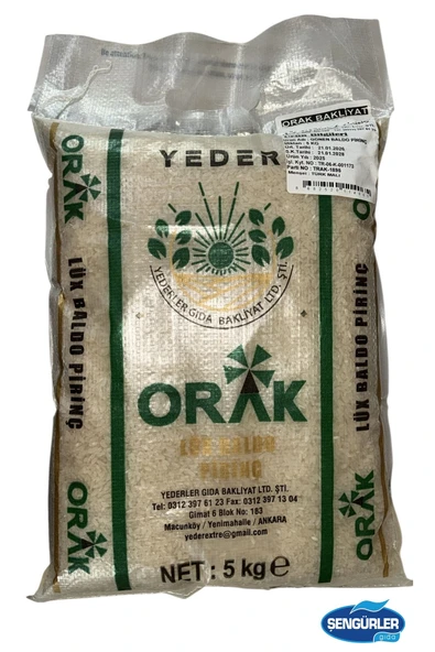 YDR ORAK GÖNEN BALDO PİRİNÇ 5KG (YENİ MAHSÜL) ürün görseli 1
