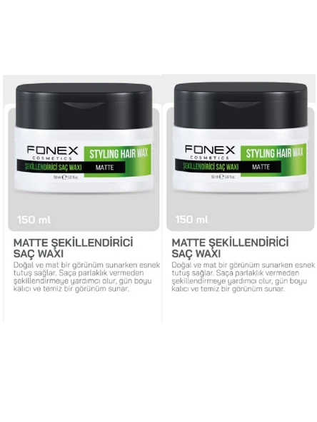 Fonex Wax Mat Extra Strong 150 ML x 2 Adet - Resim 3