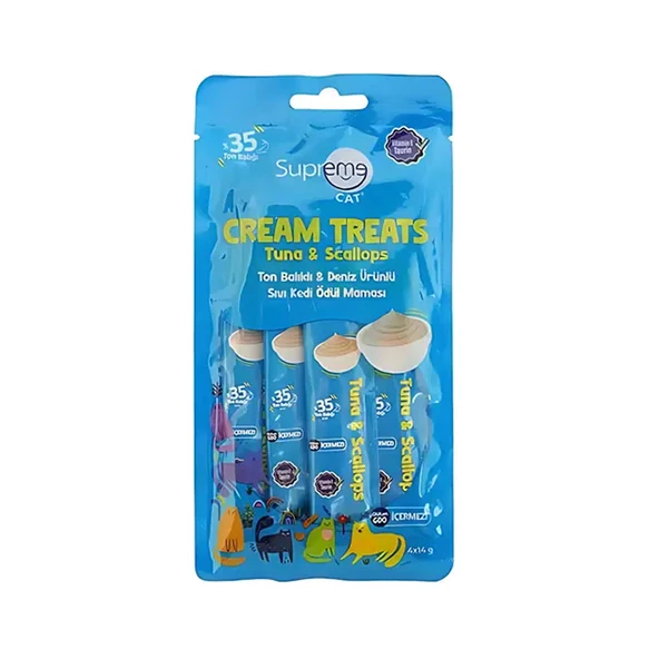 Supreme Ton Balıklı Krema Kedi Ödülü 4x14 Gr ürün görseli 1