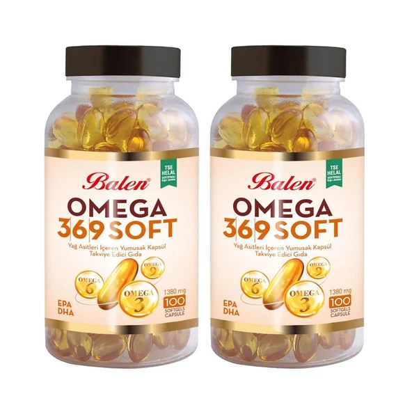 Balen Omega 3-6-9 Soft 1380 Mg 100 Kapsül x 2 Adet ürün görseli 1