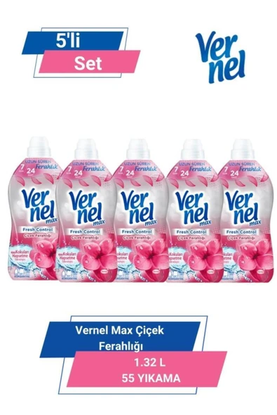 Vernel Max Çiçek Ferahlığı 1.32l 55 Yıkama 5'li Set ürün görseli 1