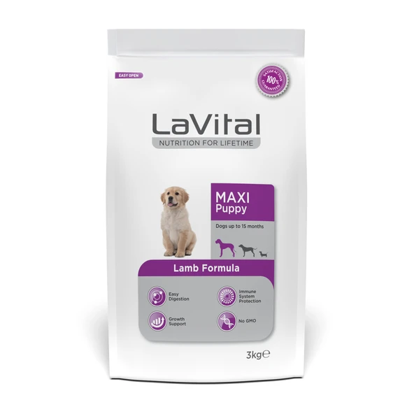 LAVİTAL BÜYÜK IRK KUZU ETLİ YAVRU KÖPEK MAMASI 3 KG ürün görseli 1