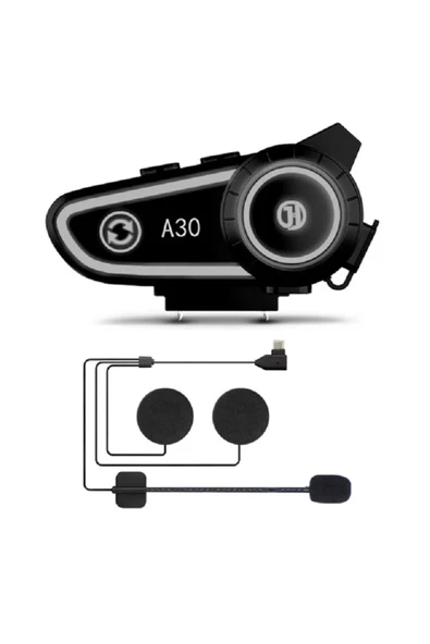Sarftech A30 2X Eşleşmeli Intercom Motor Kurye Kask Bluetooth Kulaklık - Resim 2