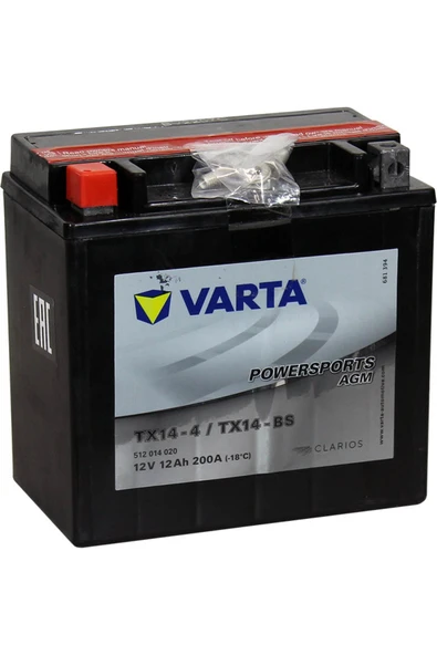 Varta MOTORSİKLET AKÜSÜ YTX14 BS 12V 12Ah MOTO & MERCEDES GÜÇ AKÜSÜ ürün görseli 1