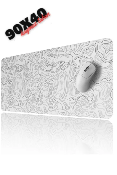 Sarftech White Contour Speed Hızlı Yüzey Kaymaz Taban Gaming Oyuncu Mouse Pad Oyuncu Gaming Mousepad ürün görseli 1