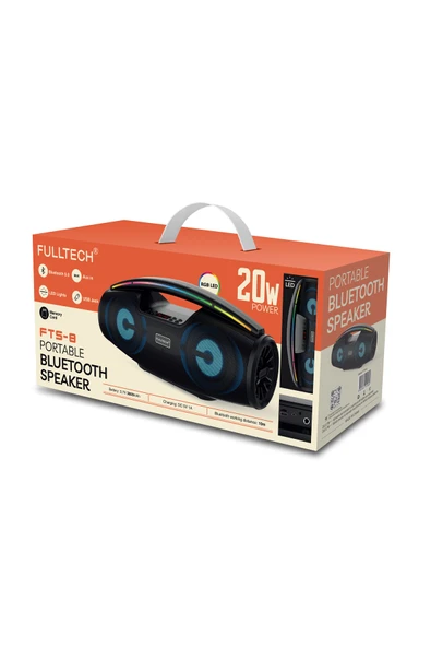Fulltech 20watt Bluetooth 5.0 Mikrofonlu Kareoke Sistem Taşınabilir Ses Sistemi Speaker Hoparlör ürün görseli 1