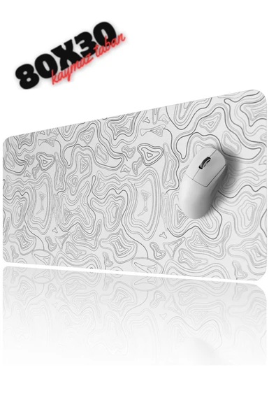 Sarftech White Contour Speed Hızlı Yüzey Kaymaz Taban Gaming Oyuncu Mouse Pad Oyuncu Gaming Mousepad ürün görseli 1