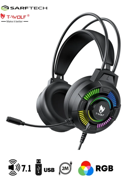 Ghost T4-9009 Led Işıklı Mikrofonlu Gaming Oyuncu Kulaklığı ürün görseli 1