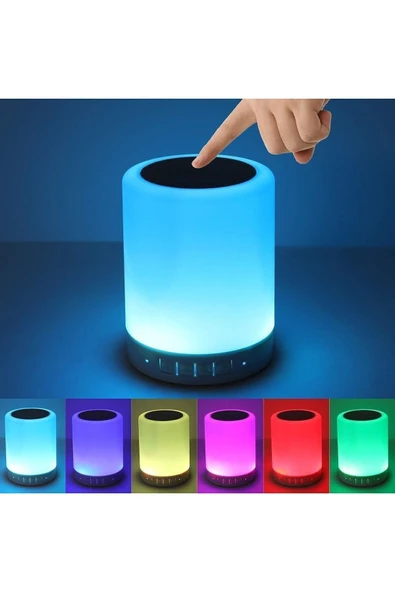 teknoblog Touch Lamp Oda Lambası Portable Speakser Cl-671 Renkli Gece Lambası & Bluetooth Hoparlör ürün görseli 1