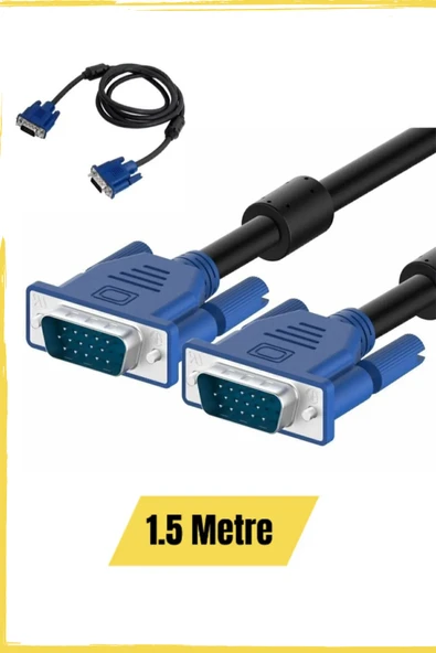 Sarftech 1.5 Metre 1.Kalite VGA Kablo Monitör-Pc Görüntü Kablosu Premium 1.5MT ürün görseli 1