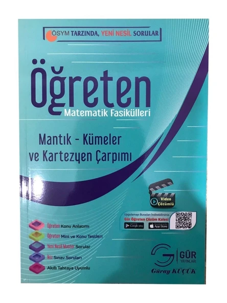 Gür Yayınları 9. Sınıf Öğreten Mantık Kümeler ve Kartezyen Çarpımı ürün görseli 1