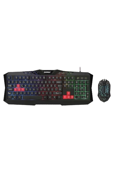 Everest KMX-88 USB Kablolu Siyah Gaming Q Klavye+ Mouse Set ürün görseli 1