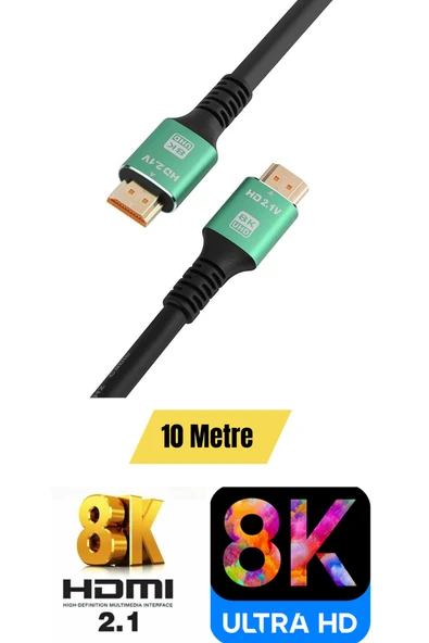 Sarftech Ultra HDTV 8K Yüksek Hızlı 10 Metre HDMI kablosu 8K 60Hz, 4K 120Hz, 7680P HDR 2.1V 48GBS ürün görseli 1