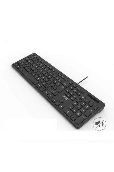 ACER Oak920 Q Usb Siyah 1.8 Metre Kablolu Klavye Tek Tuş Hesap Makinalı Sessiz Tuşlu ürün görseli 1