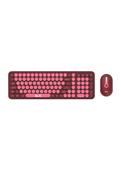 Sarftech BKB6 Pembe Ev Ofis İş Yeri 2.4 GHz Kablosuz Klavye Mouse Seti ürün görseli 1