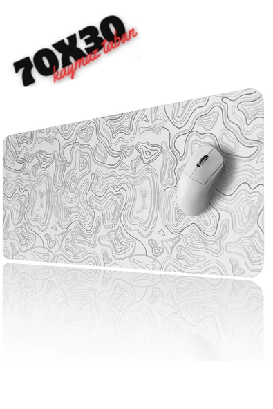Sarftech White Contour Speed Hızlı Yüzey Kaymaz Taban Gaming Oyuncu Mouse Pad Oyuncu Gaming Mousepad ürün görseli 1