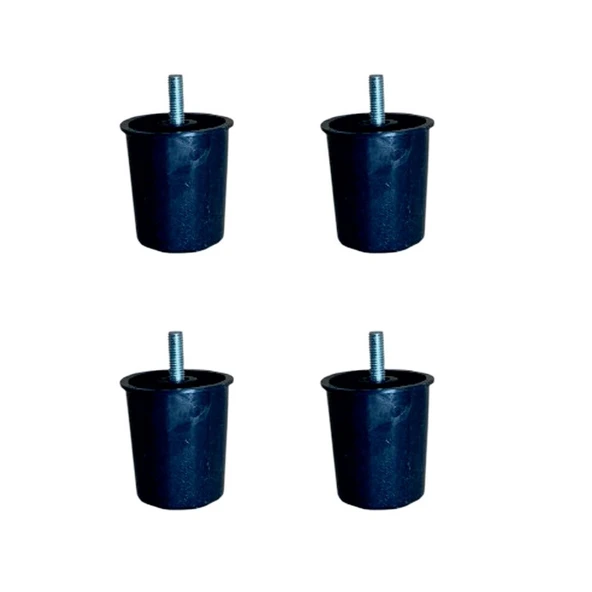 Baza Plastik Ayak - 58MM - Siyah M.3/8 HKS277 - 4 Adet ürün görseli 1