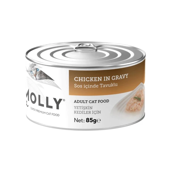 Molly Sos İçinde Tavuklu Yetişkin Kedi Konservesi 85 Gr ürün görseli 1