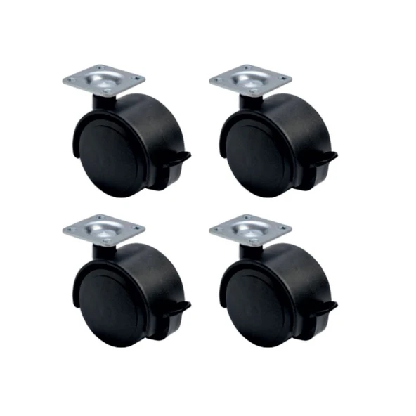 Büyük Plastik Tablalı Frenli - 50MM HKS128 - 4 Adet ürün görseli 1