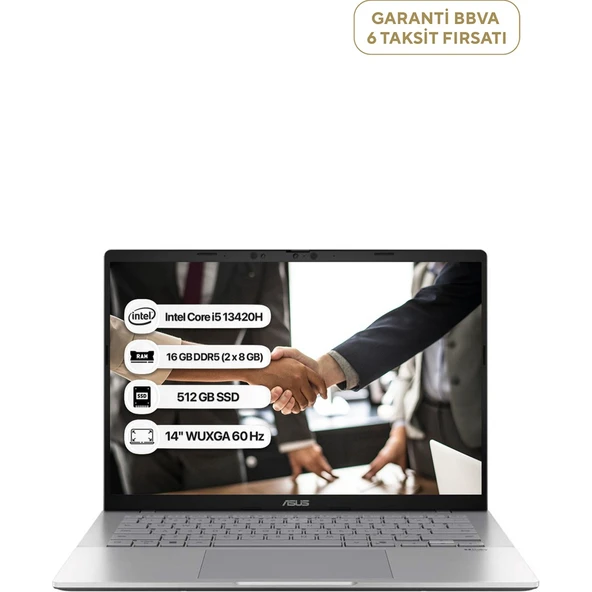 Vivobook S14 Intel Core I5 13420H 16GB Ram 512GB SSD 14" Freedos Laptop S3407VA-LY015 ürün görseli 1