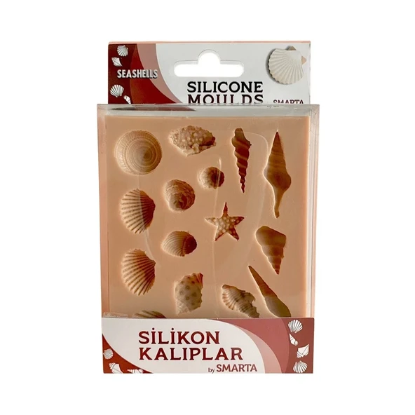 Smarta 100x130x15mm Silikon Kalıp Deniz Kabukları / ürün görseli 1