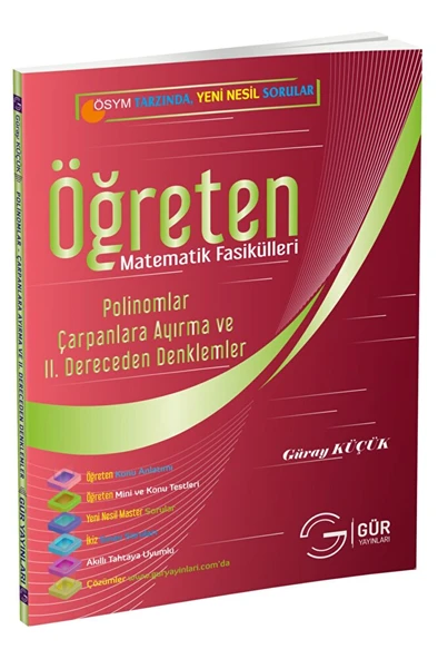 Öğreten 10. Sınıf Master Matematik Polinomlar - Çarpanlara Ayırma ürün görseli 1