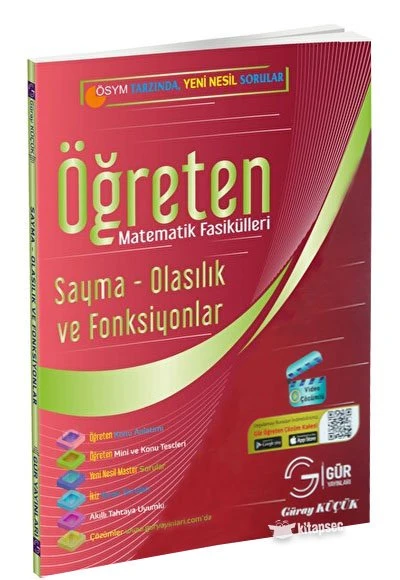 GÜR YAYINLARI ÖĞRETEN SAYMA OLASILIK VE FONKSİYONLAR ürün görseli 1