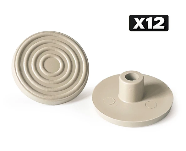 Mezmob 30MM Mobilya Ayağı 12 ADET Koruyucu Pabuç Baza Dübeli Sert Plastik Poligrit Bej ürün görseli 1