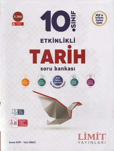 LİMİT YAYINLARI 10.SINIF TARİH SORU BANKASI 2026 GÜNCEL MÜFREDAT ürün görseli 1