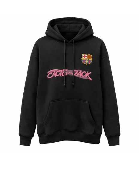 Oversize  Barcelona Hoodie Sweatshirt ürün görseli 1