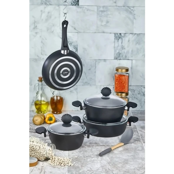 Cooker 7 Parça Titanyum Tencere Seti ürün görseli 1