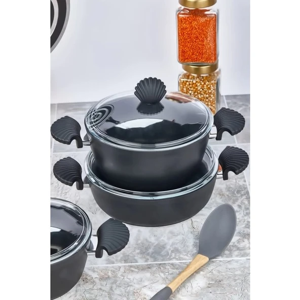 Cooker 7 Parça Titanyum Tencere Seti - Resim 2
