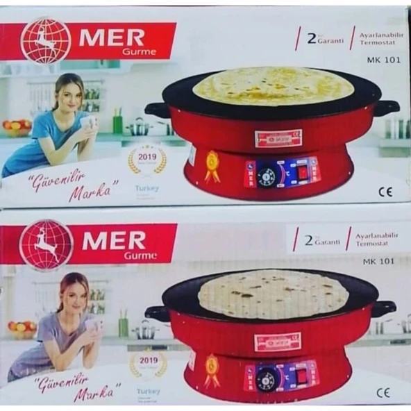 Merc Mer Elektrikli Termostatlı Katmer Sac Gözleme Sacı Yufka, Ekmek Sacı 50 cm ürün görseli 1