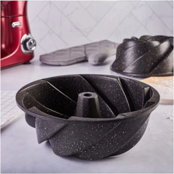 Aykul Store Black New Döküm Granit Kek Kalıbı Siyah Rüzgar Gülü Döküm Kek Kalıbı ürün görseli 1