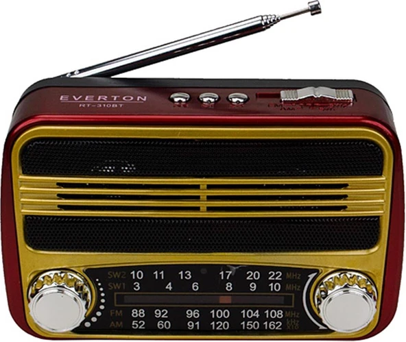 Everton Rt-310bt Bluetooth Fm-Usb-Tf Card- Şarjlı  Nostaljik Radyo ürün görseli 1