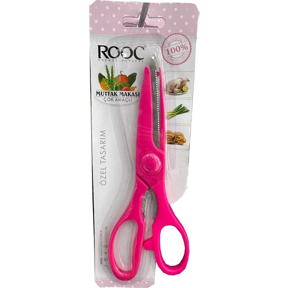 Rooc 9110 Çok Amaçlı Mutfak Makası - 25 Cm. - Pembe ürün görseli 1