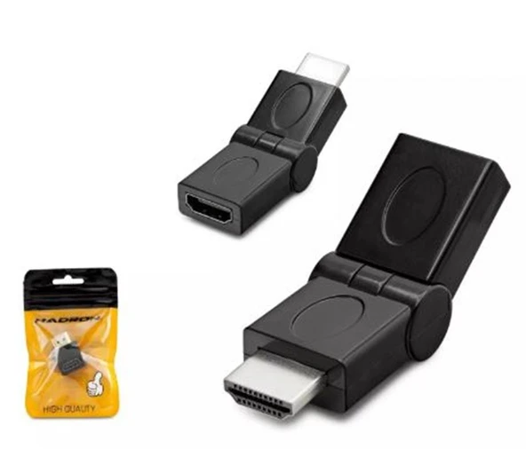 Hadron Hdx1257 Hdmi To Hdmi F Çevirici Mafsallı Siyah ürün görseli 1