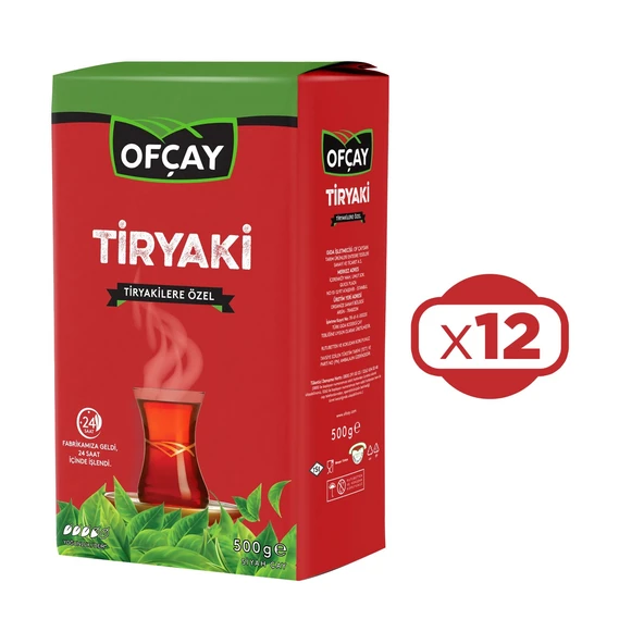 Ofçay Tiryaki Çay 500 gr x 12 Adet ürün görseli 1