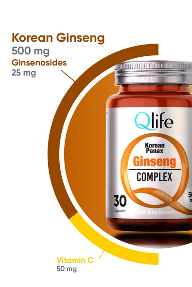 Korean Panax Ginseng Complex 500 mg 30 Kapsül - Resim 3